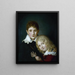 Paul 18041880 and Alfred 18101857 by Musset children - Fortuné Dufau — framed artwork on a wall