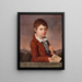 Portrait painting of M. Henri Fos de Laborde - Fortuné Dufau — framed artwork on a wall