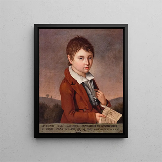 Portrait painting of M. Henri Fos de Laborde - Fortuné Dufau — framed artwork on a wall