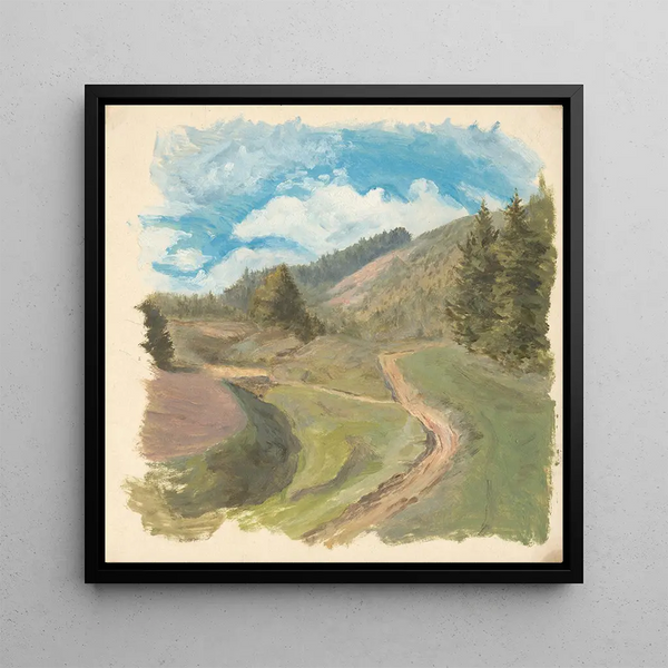 Fork at the Intersection - Jan Nowopack — framed artwork on a wall
