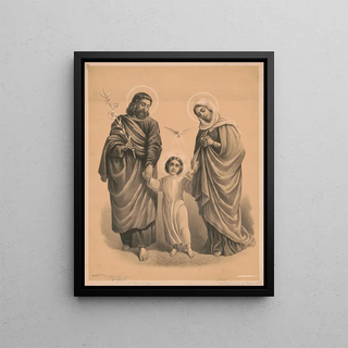 La Sainte Famille de Nazareth - François Pustet — framed artwork on a wall