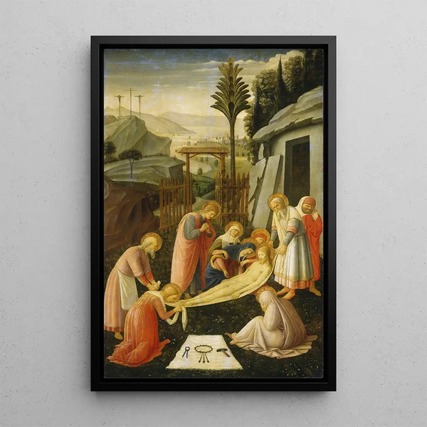 La Mise au tombeau du Christ - Fra Angelico — framed artwork on a wall