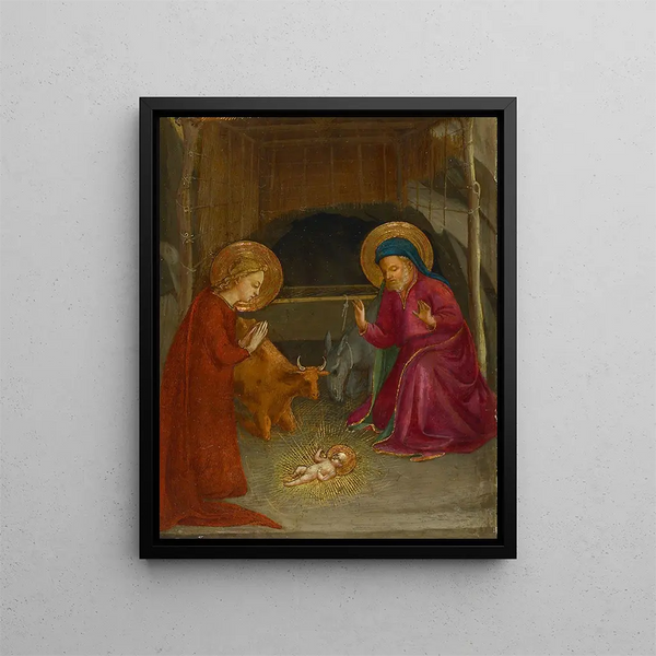 The Nativity - Fra Angelico — framed artwork on a wall