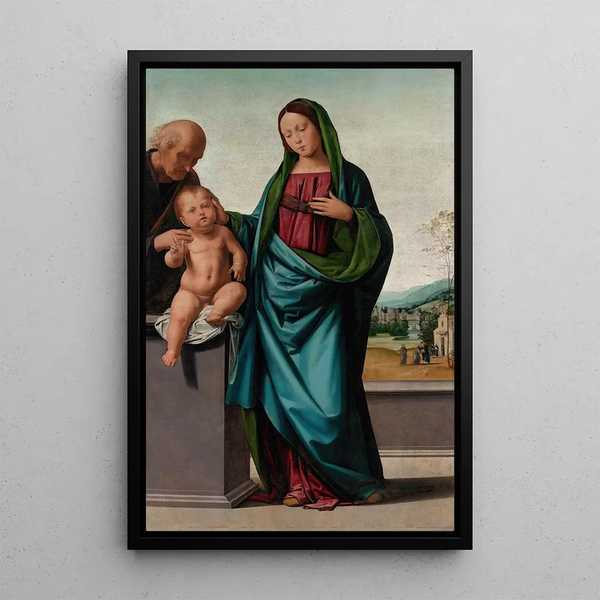 Holy Family - Fra Bartolomeo — framed artwork on a wall