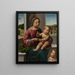 The Virgin and Child with the Young Saint John the Baptist - Fra Bartolomeo — framed artwork on a wall