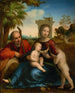 The Rest During the Flight into Egypt with Saint John the Baptist - Fra Bartolomeo — artwork view