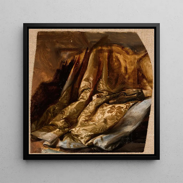 Fragment of the cover of Quinn's bed study for the painting The death of Barbara Radziwiłł - Józef Simmler — framed artwork on a wall