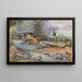 Boy with a Bucket by a Riverbank - Frances Fanny Wilmot Currey — framed artwork on a wall