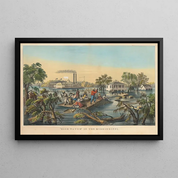 Mississippi Flooding Painting - Frances Flora Bond Palmer — framed artwork on a wall