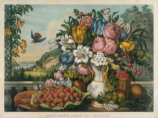 Fruit and Flower Landscape - Frances Flora Bond Palmer — artwork view