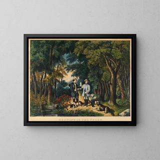 Morning in the Woods - Frances Flora Bond Palmer — framed artwork on a wall