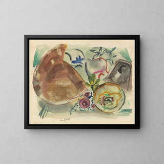 Broken Pottery - Frances Hodgkins — framed artwork on a wall