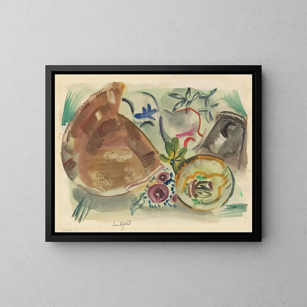 Broken Pottery - Frances Hodgkins — framed artwork on a wall
