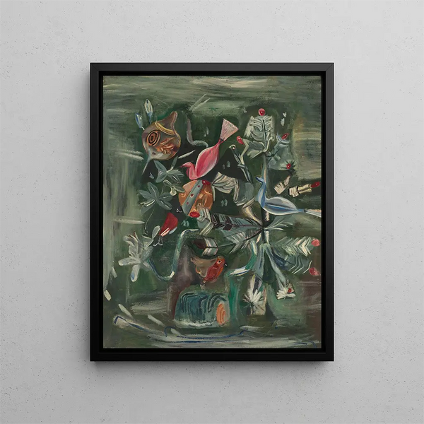Christmas Tree - Frances Hodgkins — framed artwork on a wall