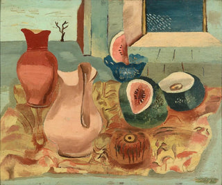 Melons cut - Frances Hodgkins — artwork view
