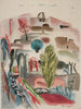 Hill with cypresses - Frances Hodgkins — artwork view