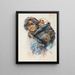 Woman and Child Maoris - Frances Hodgkins — framed artwork on a wall