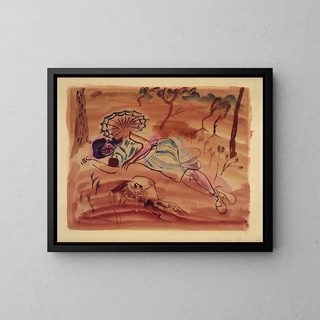 Under the Pines - Frances Hodgkins — framed artwork on a wall