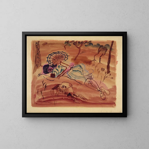 Under the Pines - Frances Hodgkins — framed artwork on a wall