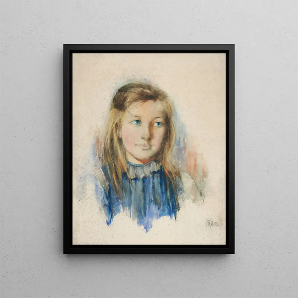 The Blonde Girl - Frances Hodgkins — framed artwork on a wall