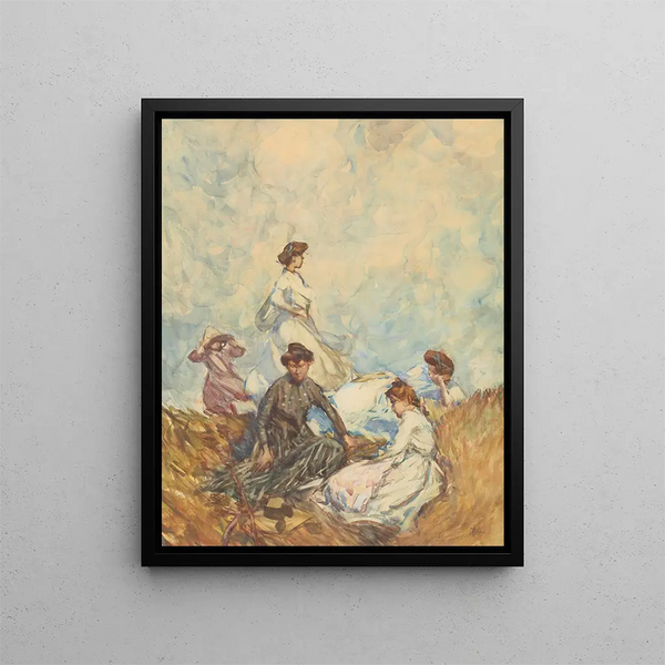 The hilltop - Frances Hodgkins — framed artwork on a wall