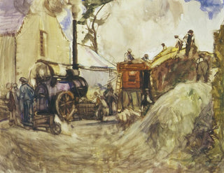 Battage dans les Cotswolds - Frances Hodgkins — artwork view