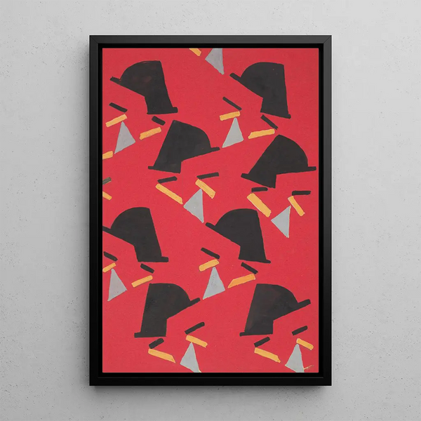 Design textile sans titre n° II - Frances Hodgkins — framed artwork on a wall
