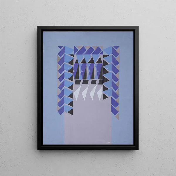 Untitled Textile Drawing No. I - Frances Hodgkins — framed artwork on a wall