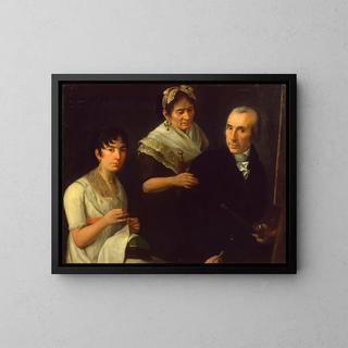 La Famille du peintre - Francesc Lacoma i Sans — framed artwork on a wall