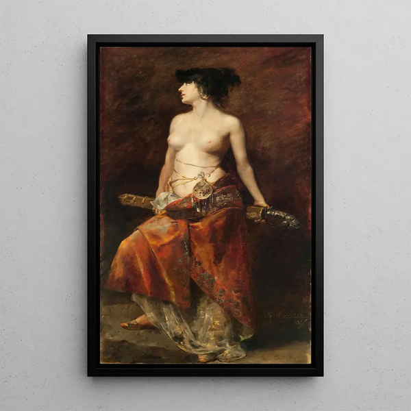 Salomé Painting - Francesc Masriera — framed artwork on a wall