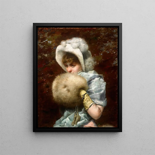 Winter Painting - Francesc Masriera — framed artwork on a wall