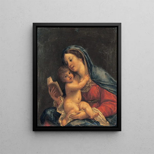 The Virgin and Child - Francesco Albani — framed artwork on a wall