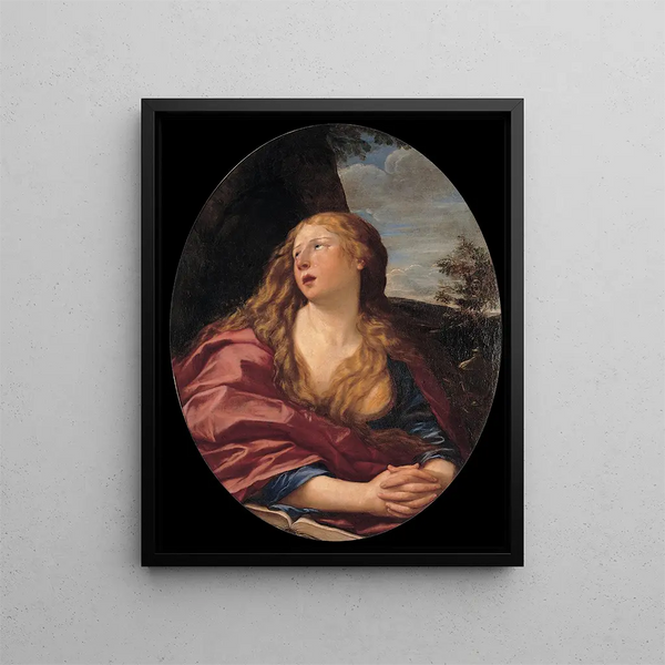 Madeleine Penitent - Francesco Albani — framed artwork on a wall