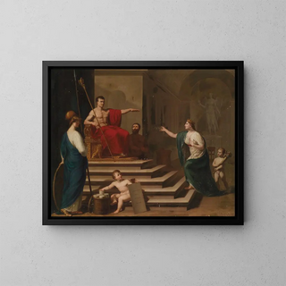 Allegory of Napoleon as the liberator of Italy - Francesco Alberi — framed artwork on a wall
