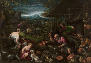 La Forge de Vulcain - Francesco Bassano l'Ancien — artwork view