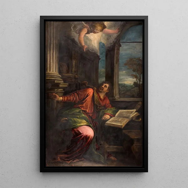 Saint Jean le Divin - Francesco Bassano l'Ancien — framed artwork on a wall