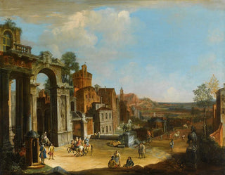 Caprice architectural with fantasy city - Francesco Battaglioli — artwork view