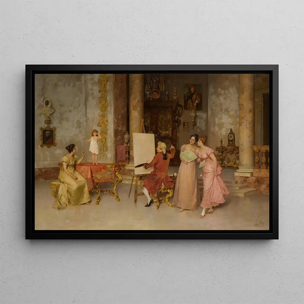 The Little Model - Francesco Beda — framed artwork on a wall