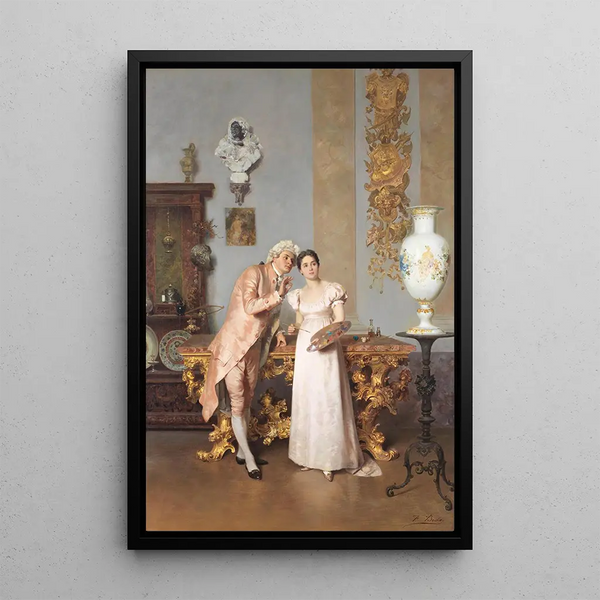 The Art Lesson - Francesco Beda — framed artwork on a wall
