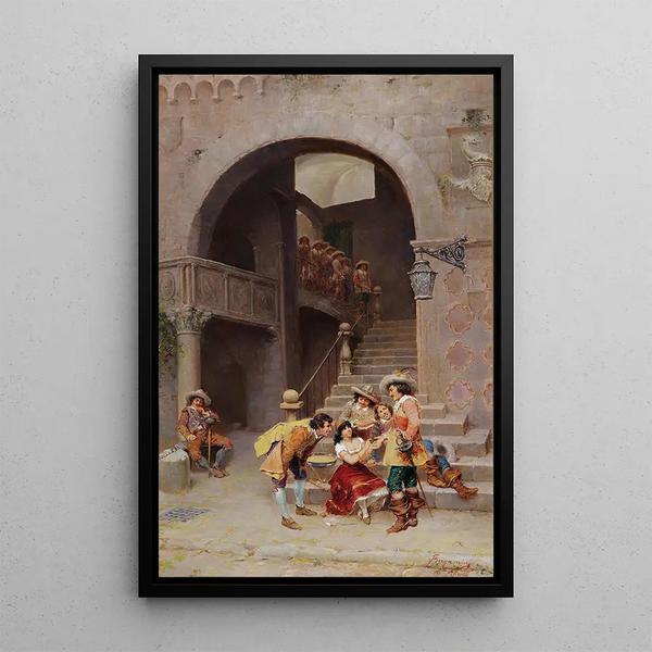 La diseuse de bonne aventure - Francesco Bergamini — framed artwork on a wall