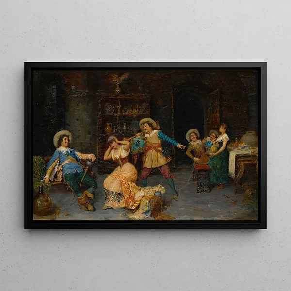 The King of the Feast - Francesco Bergamini — framed artwork on a wall