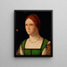 Portrait of a Young Woman - Francesco Bissolo — framed artwork on a wall