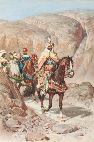 Francesco Coleman - Riders on a rocky pass.webp