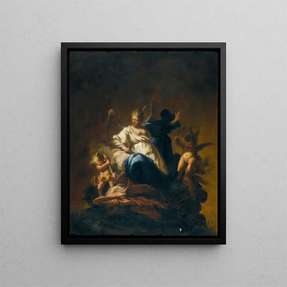 La victoire de la vertu sur le vice - Francesco Conti — framed artwork on a wall