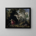 Hagar and Ishmael in the desert - Francesco Cozza — framed artwork on a wall