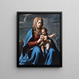 Virgin and Child - Francesco Cozza — framed artwork on a wall