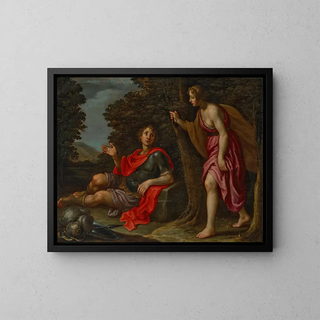 Rinaldo and Armida - Francesco Curradi — framed artwork on a wall