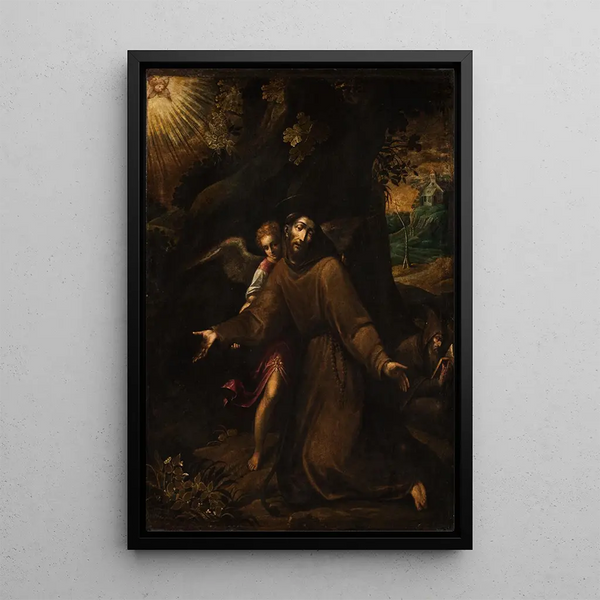 L'Extase de Saint François - Francesco da Castello — framed artwork on a wall