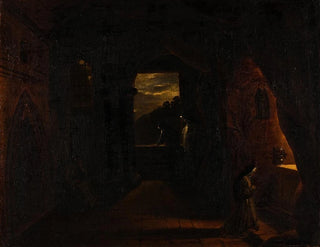 Night scene: Nuns in a convent - Francesco Diofebi — artwork view