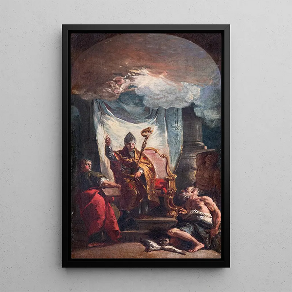 Four Saints - Francesco Fontebasso — framed artwork on a wall